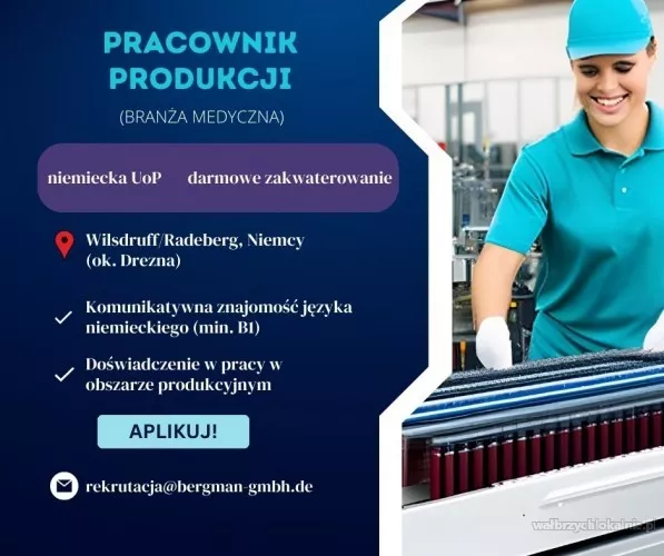 Pracownik Produkcji (branża medyczna)